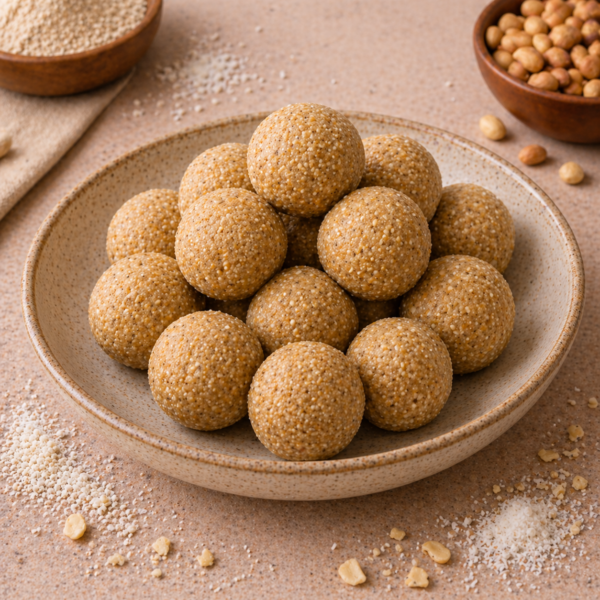Singhara Jaggery Vrat Ladoos Product Thumbnail 1 600x600